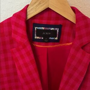 J. Crew Park Parke Gingham Blazer